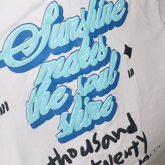 First Row Sunshine Cactus Puff Textured T Shirt Size Large Rare Front Back NWOT - Picture 5 of 5